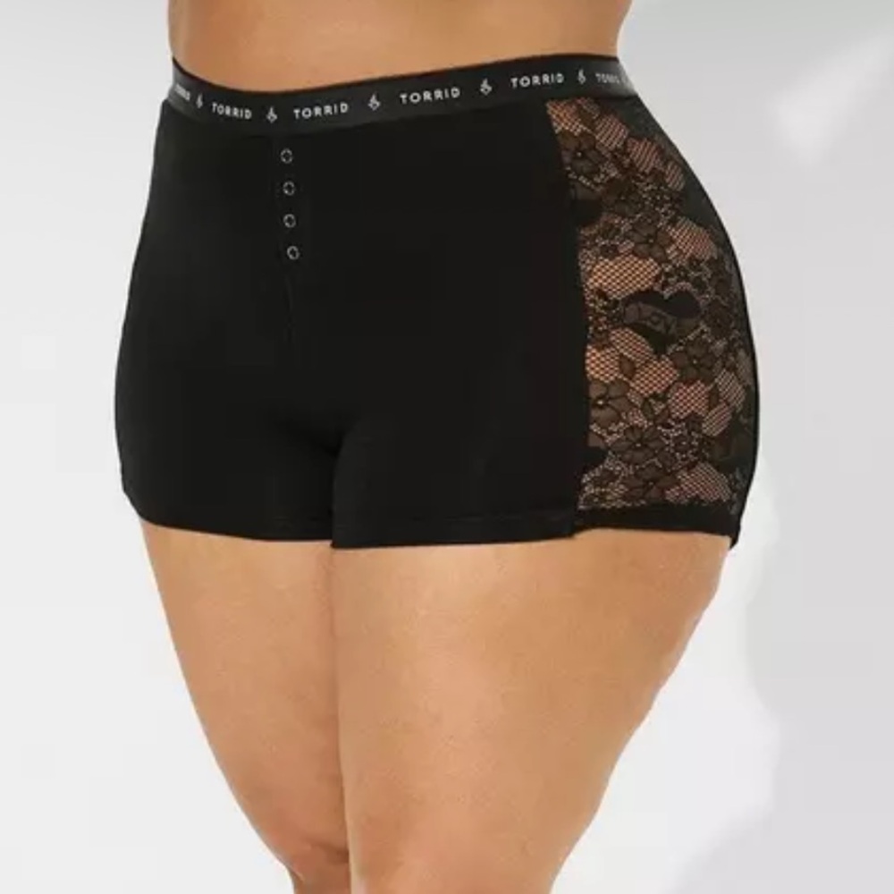 Torrid Black Foxy Torrid Logo Sleep Boyshort Size 3